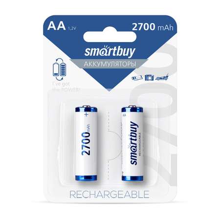 Аккумулятор Smartbuy NiMh 2700 mAh R6 - 2 шт. в упаковке