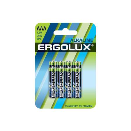 Батарейки Ergolux LR03 BP8