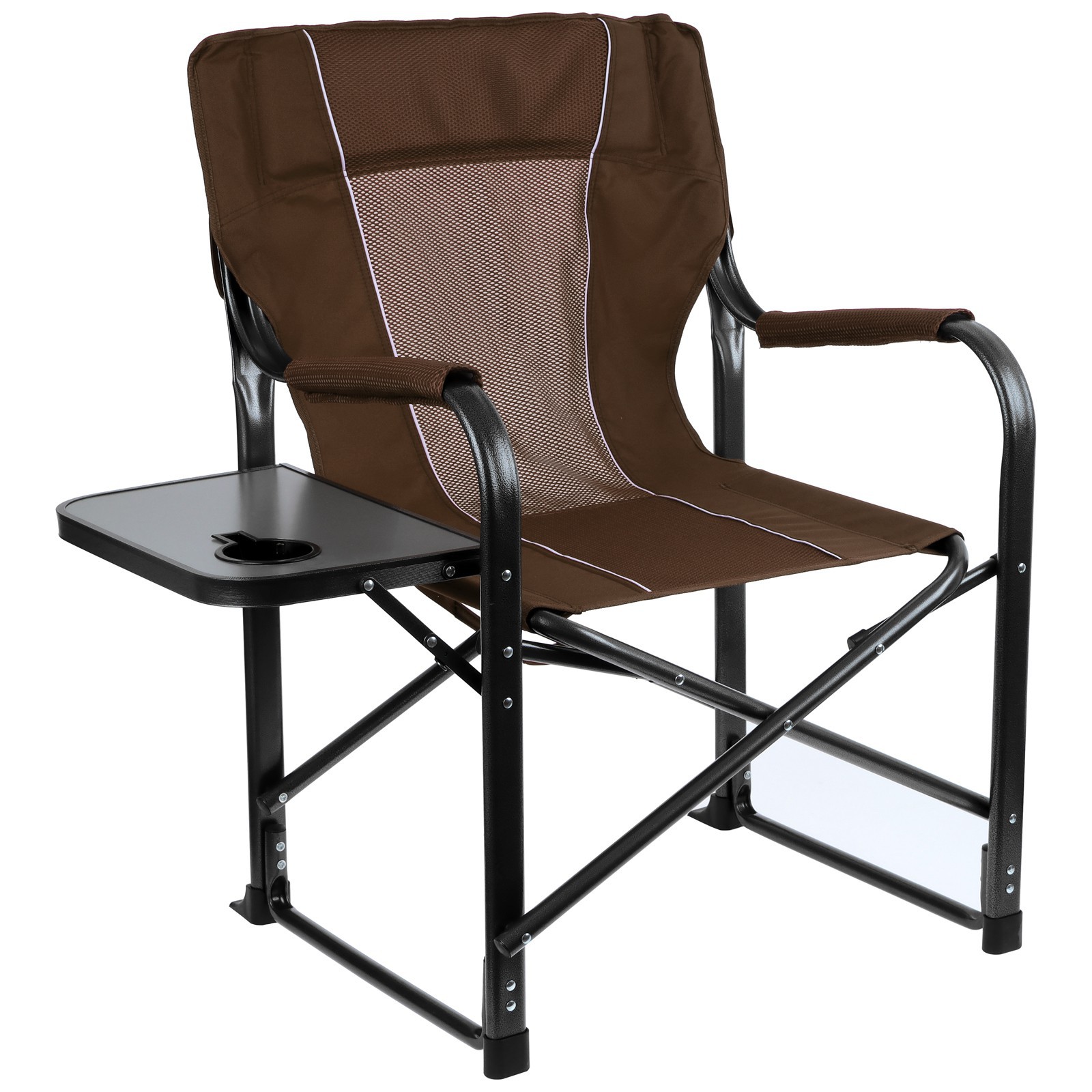Кресло Maclay туристическое стол с подстаканником р. 63 х 47 х 94 см цвет коричневый - фото 4