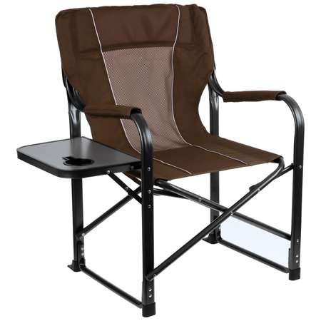 Кресло Maclay туристическое стол с подстаканником р. 63 х 47 х 94 см цвет коричневый