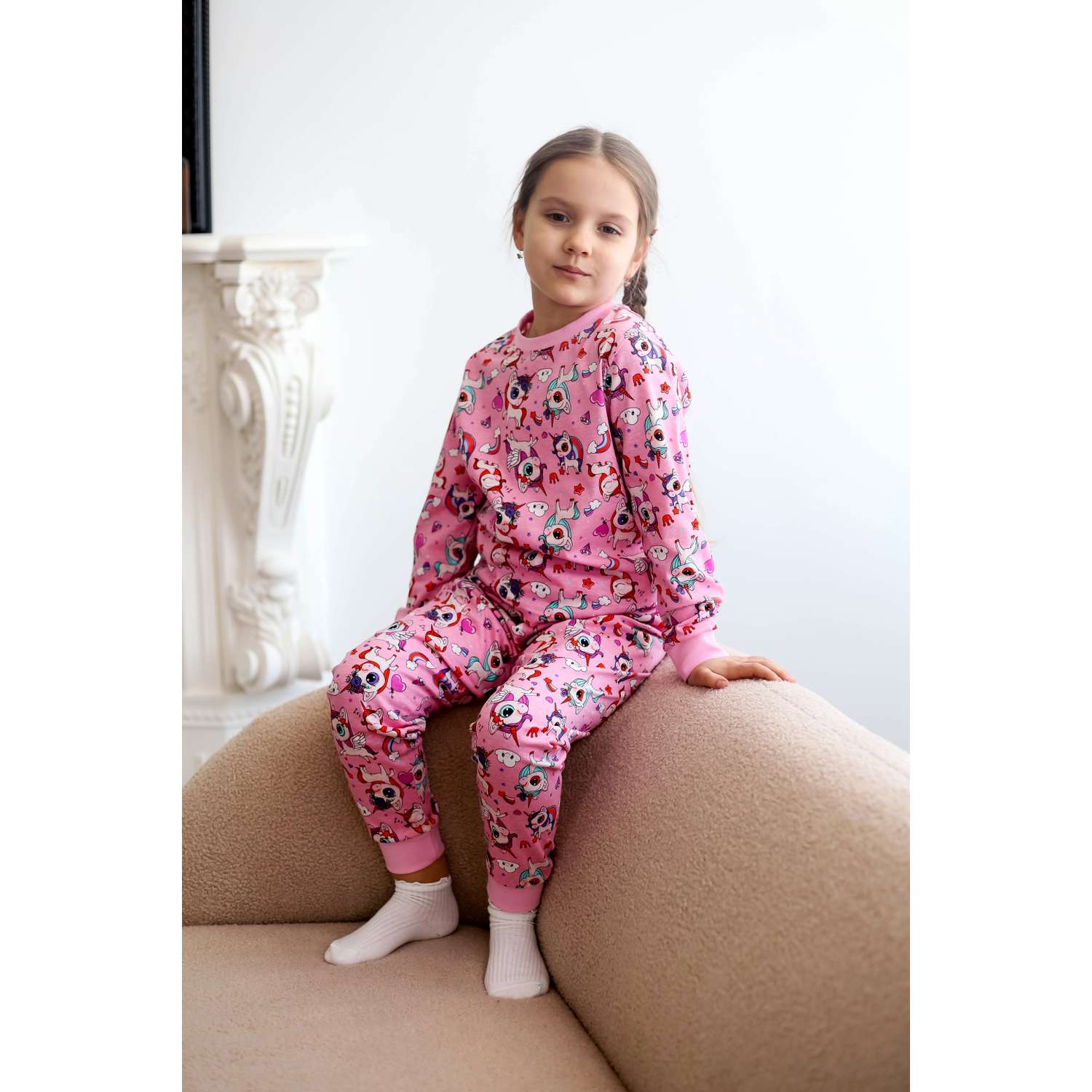 Пижама Агапэ 8302_розовый единорог - фото 9