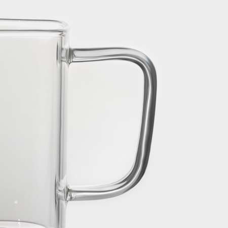 Заварочный чайник Sima-Land стеклянный «Кватро» 600 мл с металлическим ситом цвет чёрный