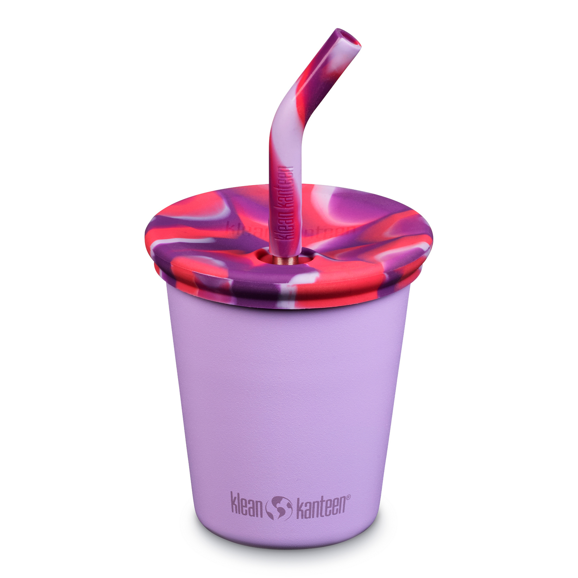 Стакан Klean Kanteen детский одностенный Kid Cup Straw Lid 10oz Crocus Petal с трубочкой 296 мл - фото 1