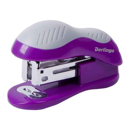 Мини-степлер BERLINGO №24/6 26/6 Office Soft до 15 листов фиолетовый