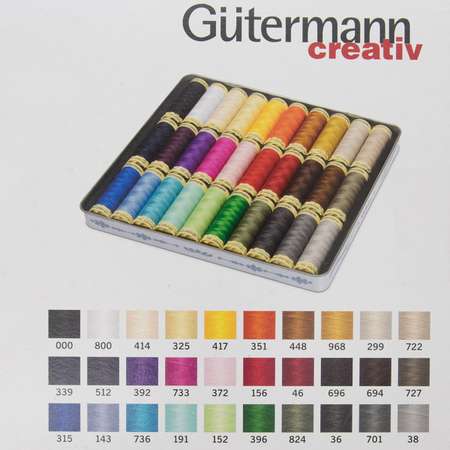 Набор нитей Guttermann универсальных в металлической коробке Sew-All Ностальгия 100 м 30 шт 640953