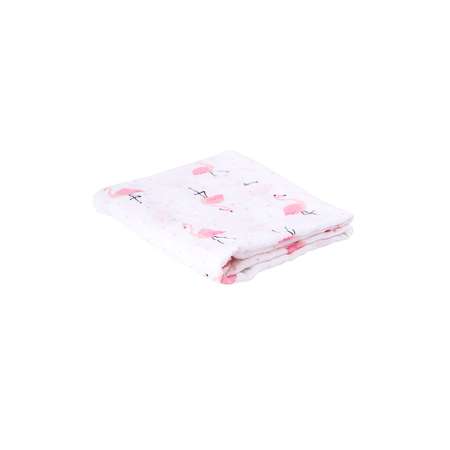 Пеленка муслиновая Baby Nice Фламинго розовый 120х120