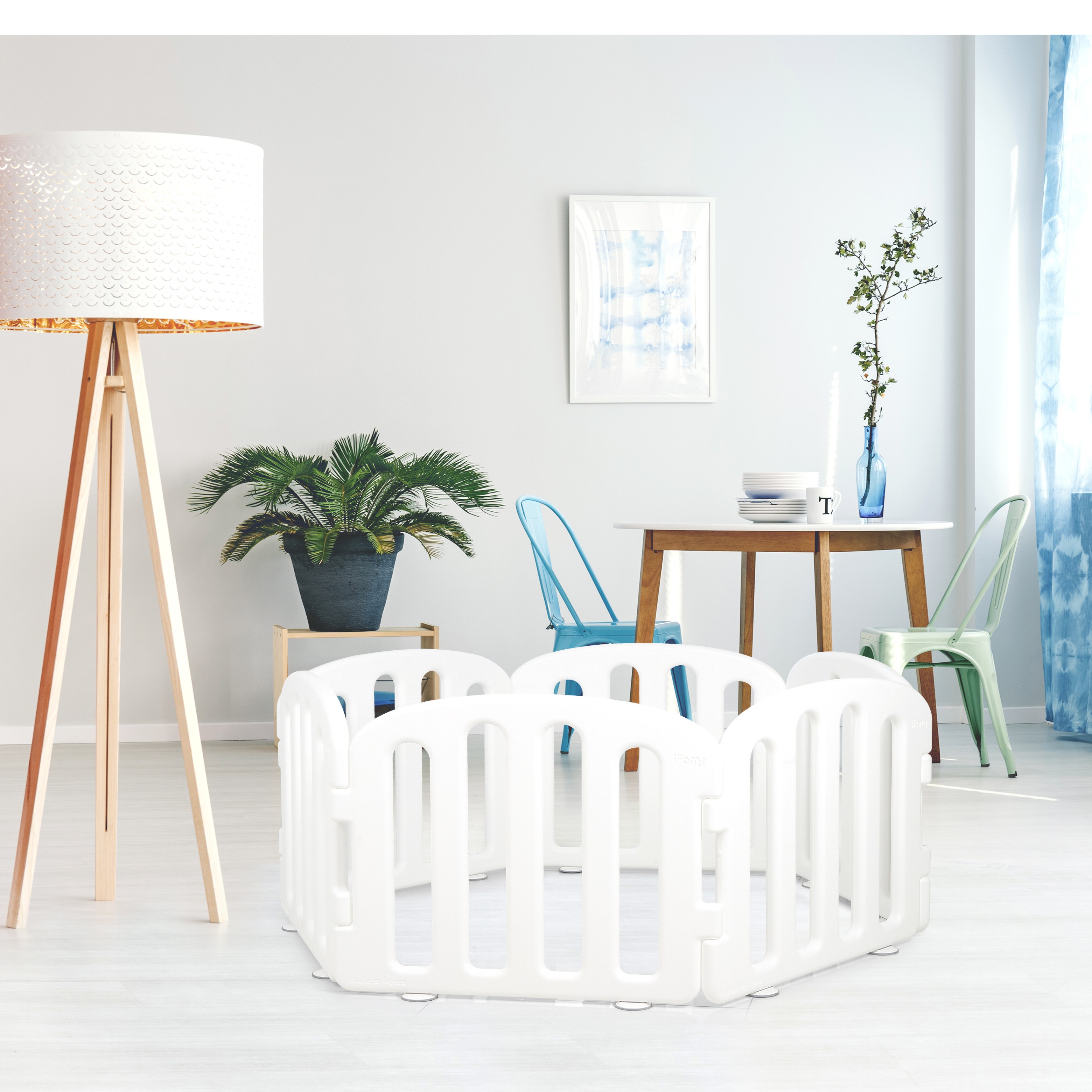Детский манеж Ifam First Baby Room белый - голубой IF-137-1-FBR-WCB10D - фото 5