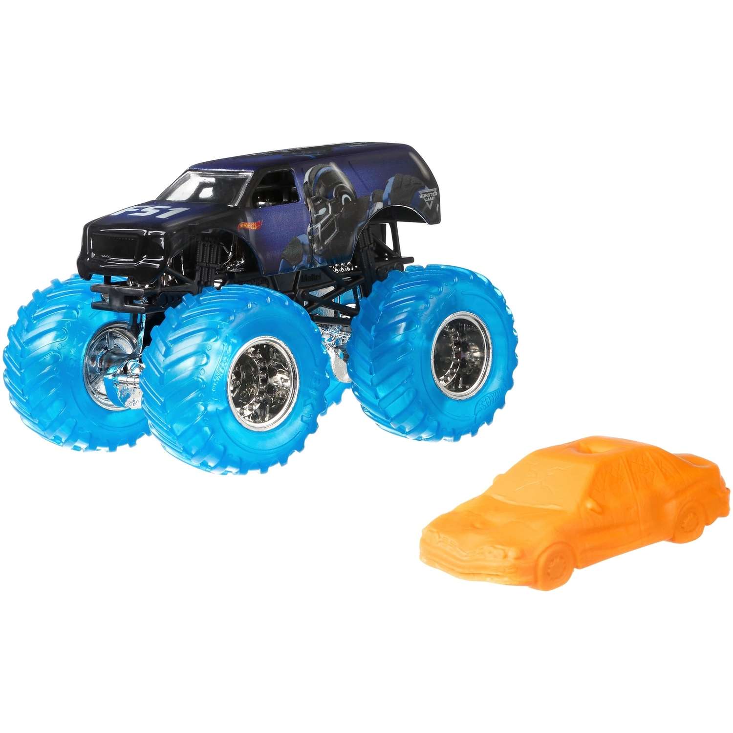 Машина Hot Wheels Monster Jam 1:64 Clear Cruschers Клетус FLX18 21572 - фото 1