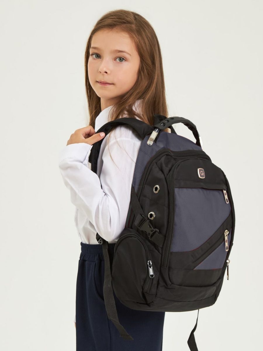 Рюкзак школьный LUXMAN для начальной школы серый - фото 5