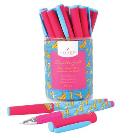 Ручка масляная Lorex Stationery Double Soft Food Addiction Banana Синий LXOPDS-FA1