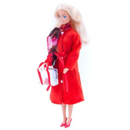 Пальто Модница для куклы 29 см 1906 красный