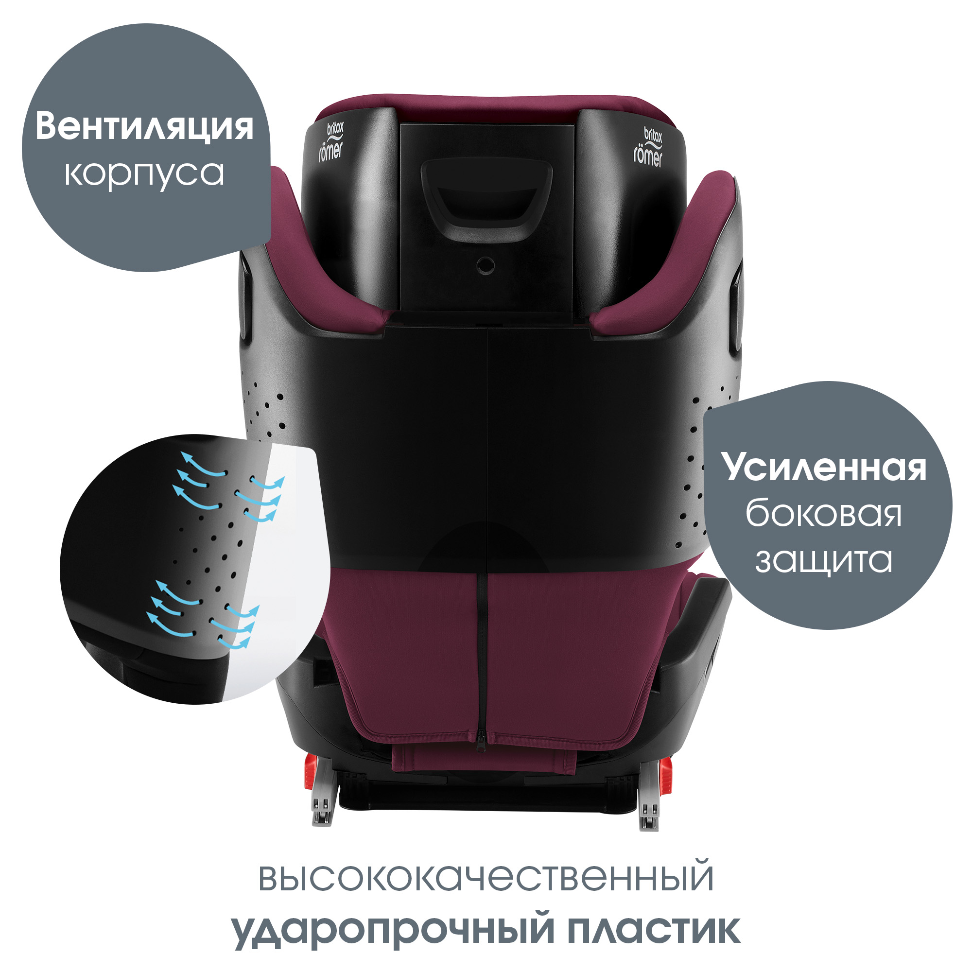 Детское автокресло Britax Roemer KIDFIX M i-Size Burgundy Red - фото 8