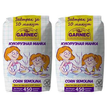 Манка Garnec без глютена кукурузная 450г*2