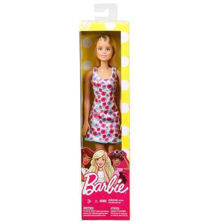 Кукла Barbie в белом платье в цветочек DVX86