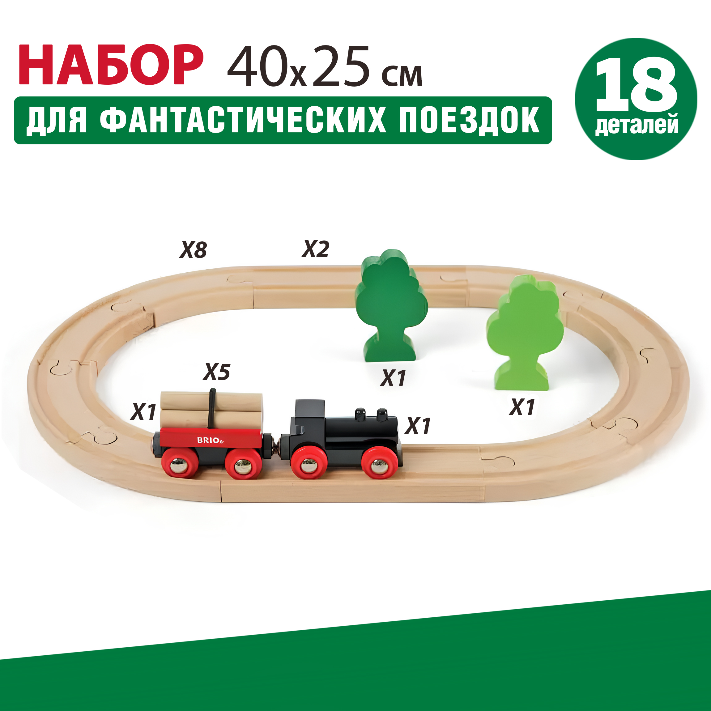 Набор железнодорожный Brio 40 см 33042 - фото 2