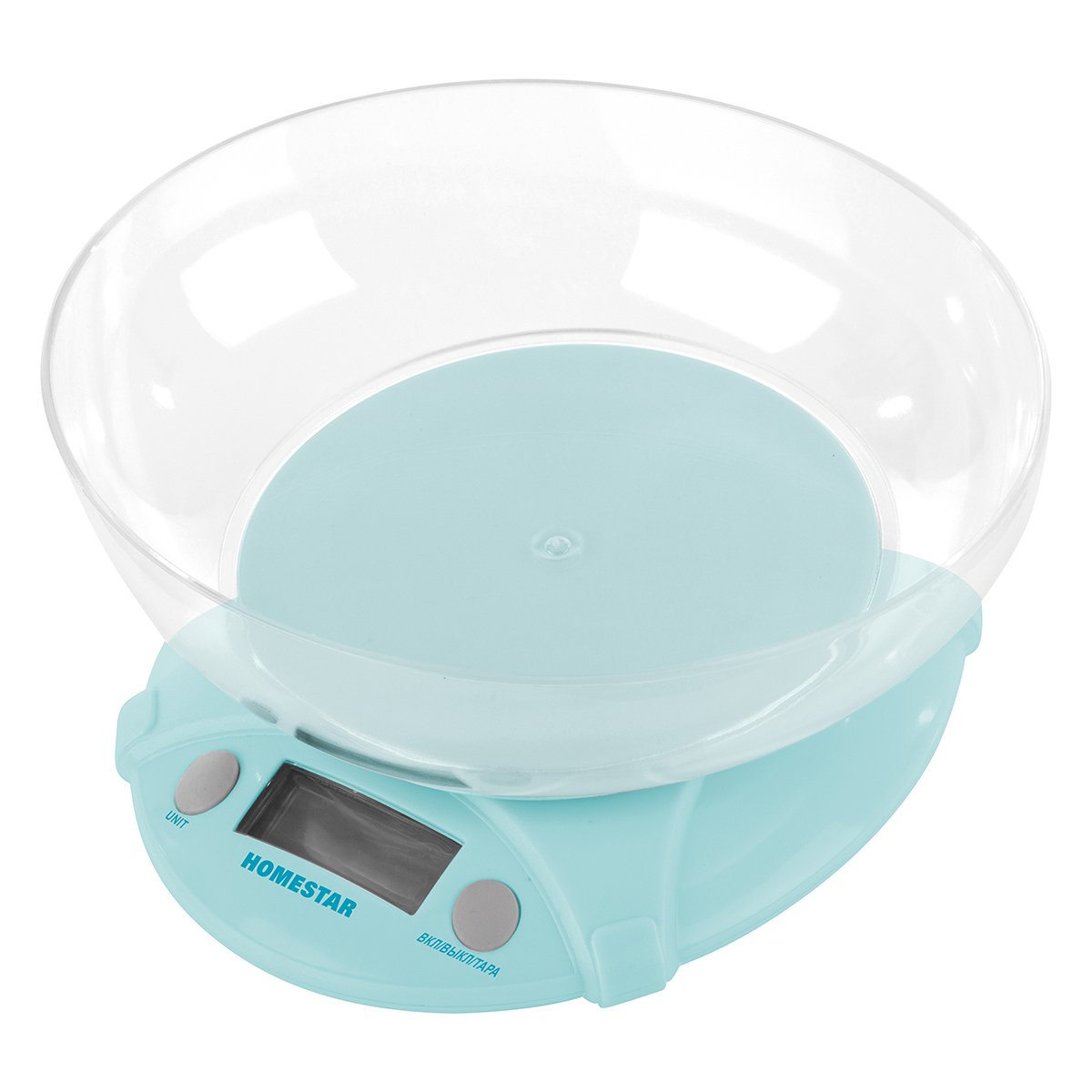 Весы кухонные электронные Homestar HS-3011 до 5 кг голубые чаша круглая - фото 1