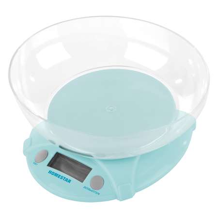 Весы кухонные электронные Homestar HS-3011 до 5 кг голубые чаша круглая
