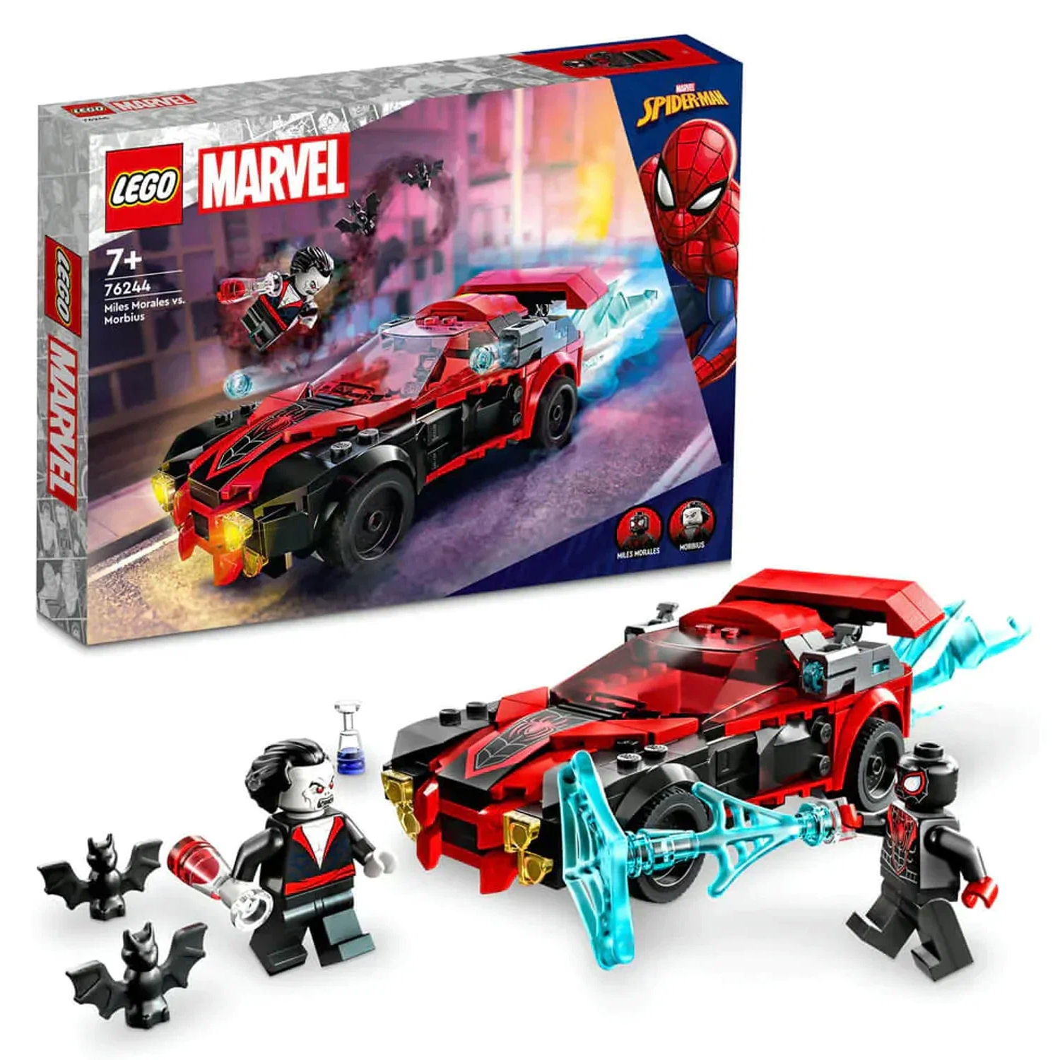 Конструктор детский LEGO Marvel Майлз Моралес против Морбиуса 76244 - фото 1