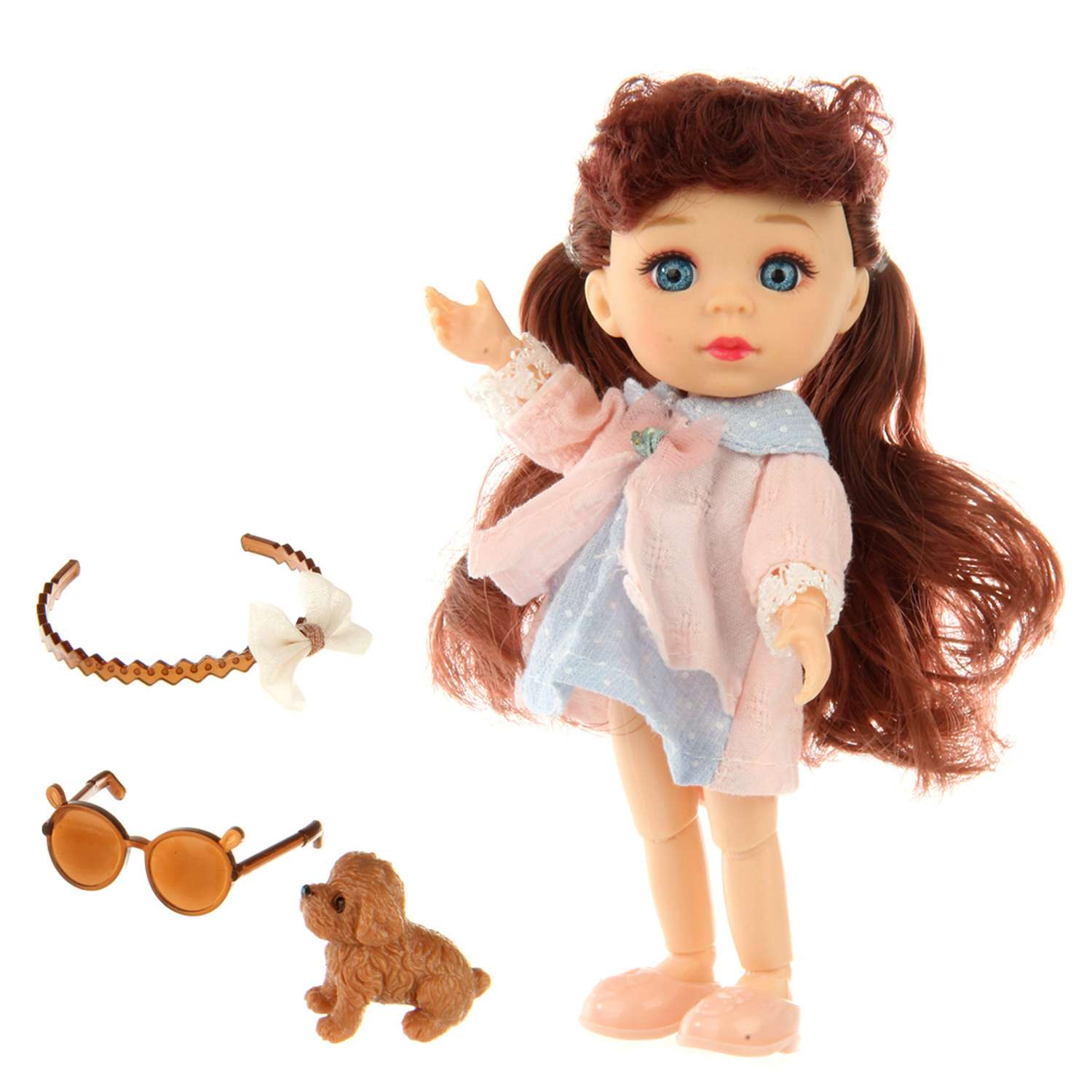 Кукла Veld Co Милашка с щеночком шарнирная 130223 - фото 1