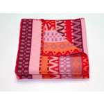 Одеяло шерстяное детское Klippan Saule Орнамент красный 100х140 см
