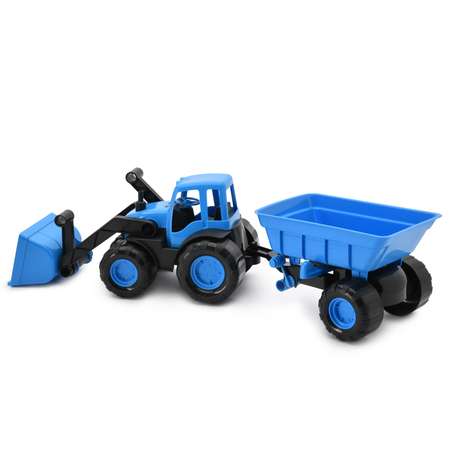 Трактор Zebratoys Active с ковшом и прицепом Синий 15-10173