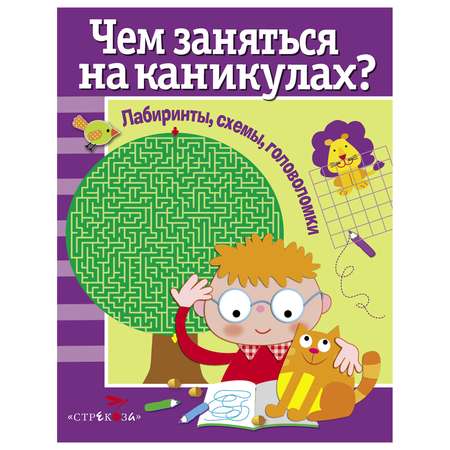 Книга СТРЕКОЗА Чем заняться на каникулах Лабиринты схемы головоломки Выпуск 1