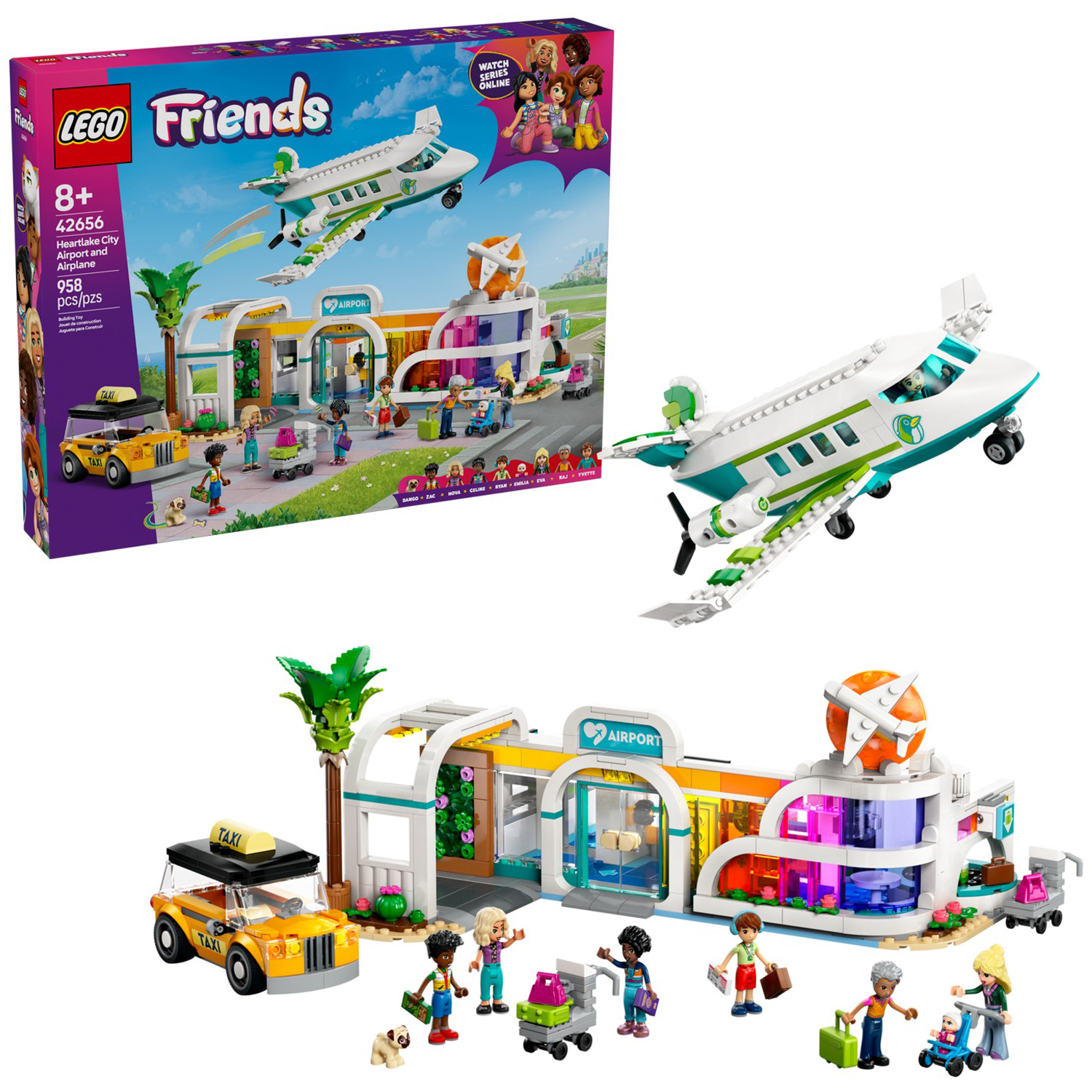 Конструктор детский LEGO Friends Аэропорт Хартлейк-Сити и самолет - фото 1