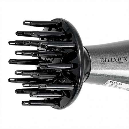 Фен для волос Delta Lux DE-5000 диффузор 2200 Вт Холодный воздух цвет серый