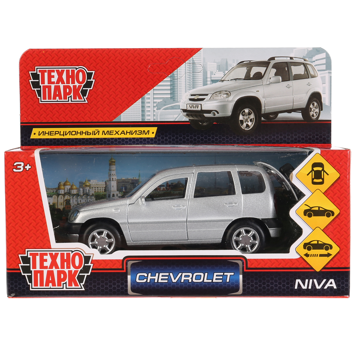 Машина Технопарк Chevrolet Niva инерционная 273068 купить по цене 399 ₽ в  интернет-магазине Детский мир