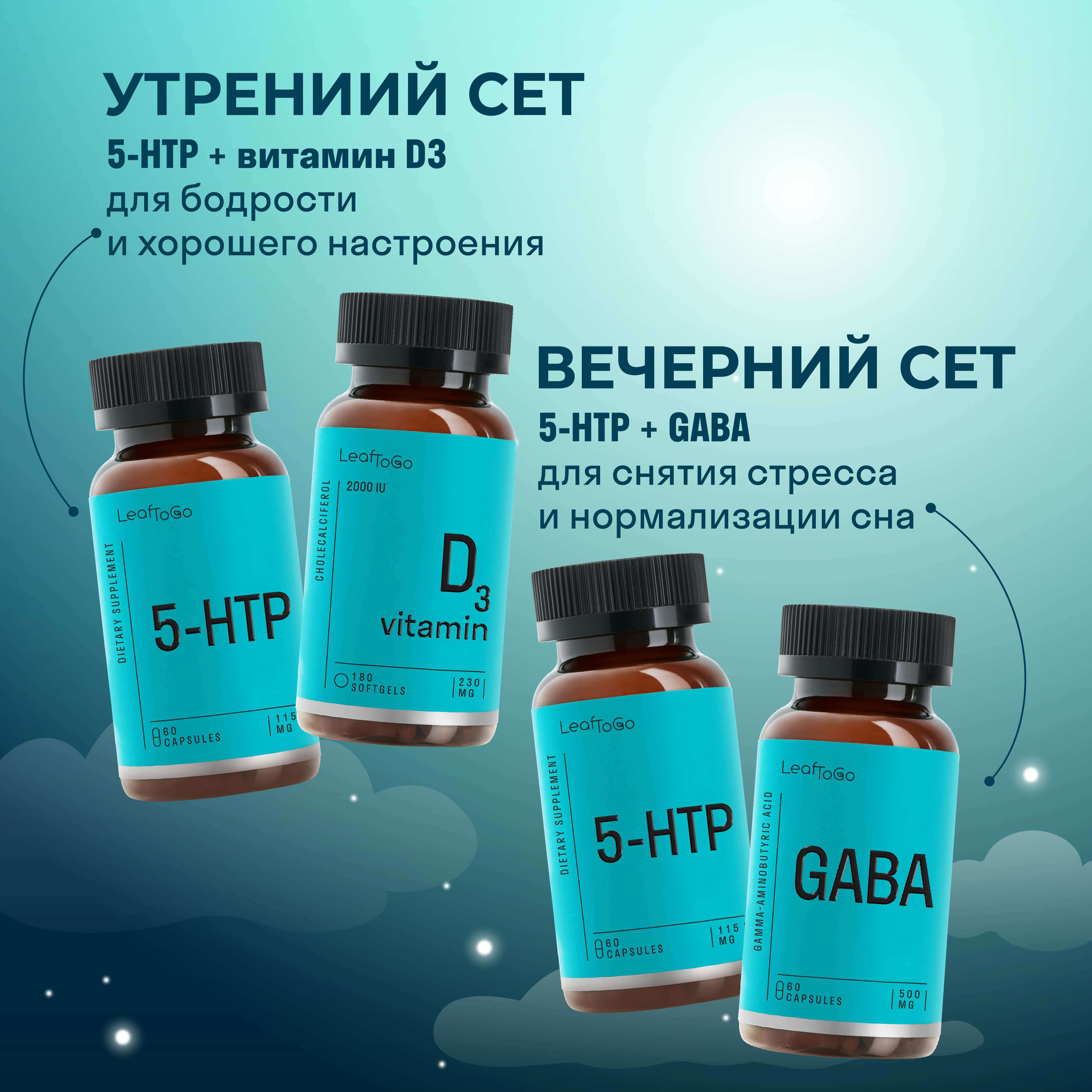 Витамины LeafToGo 5-HTP гидрокситриптофан от стресса и для сна - фото 7