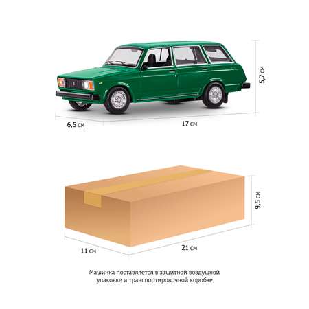 Автомобиль АВТОпанорама ВАЗ 1:24 без механизмов зеленый