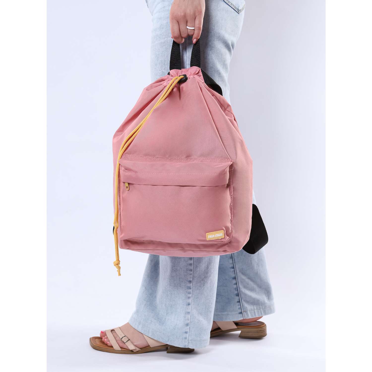Рюкзак на шнурке Проф-Пресс Rose style цвет розовый размер 26x40x17 см - фото 10