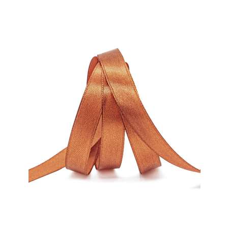 Лента Айрис атласная упаковочная флористическая 1.2 см 22.86 м 046 темно - оранжевый