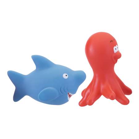 Набор игрушек для ванны Курносики Осьминог и акула 2 шт.