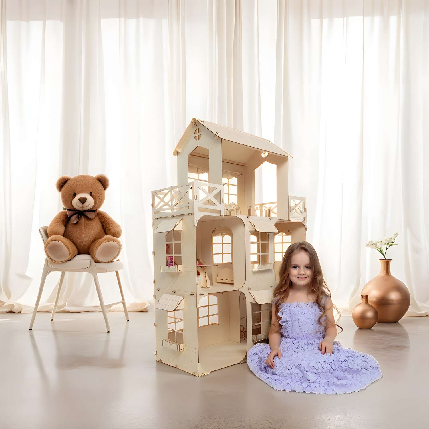 Кукольный дом с мебелью Сказка. PRSTDH115 PRSTDH115 - фото 1