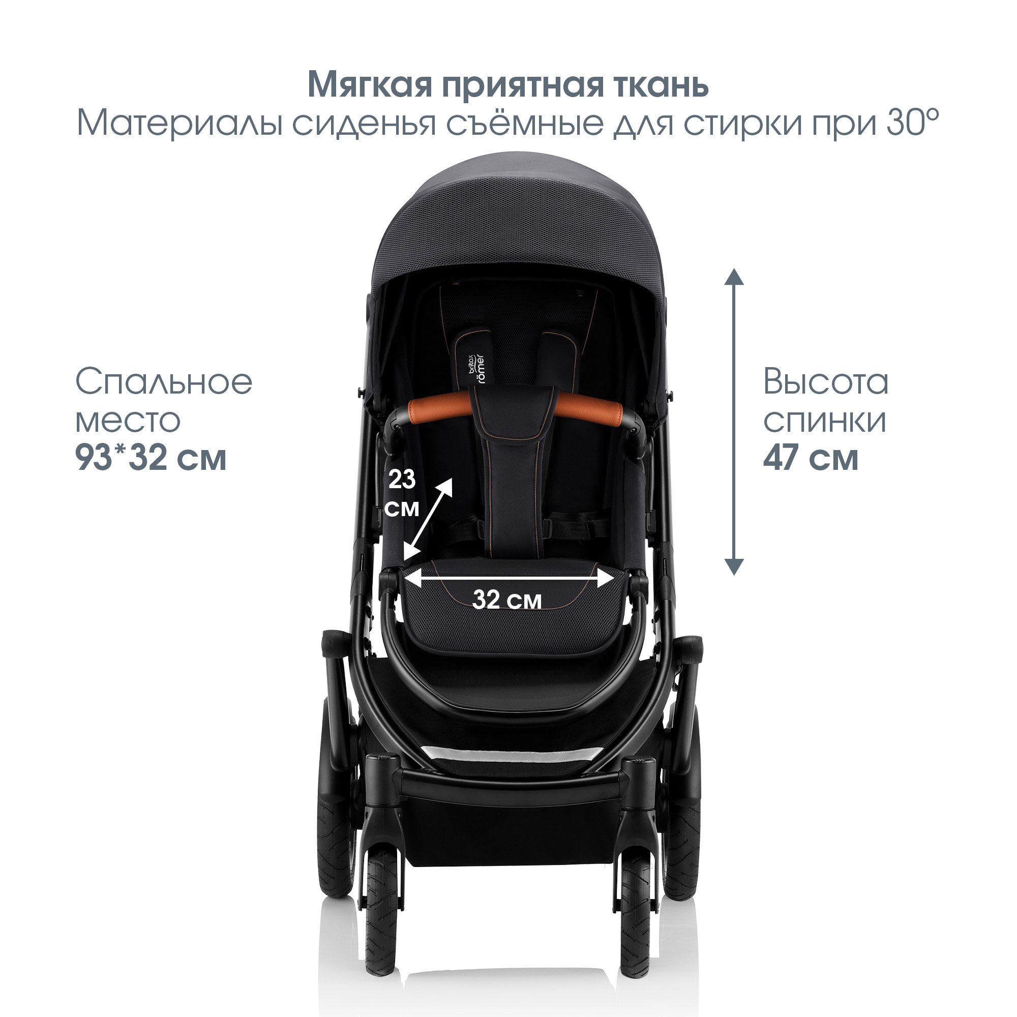 Коляска Britax Roemer Smile III Fossil grey - фото 11