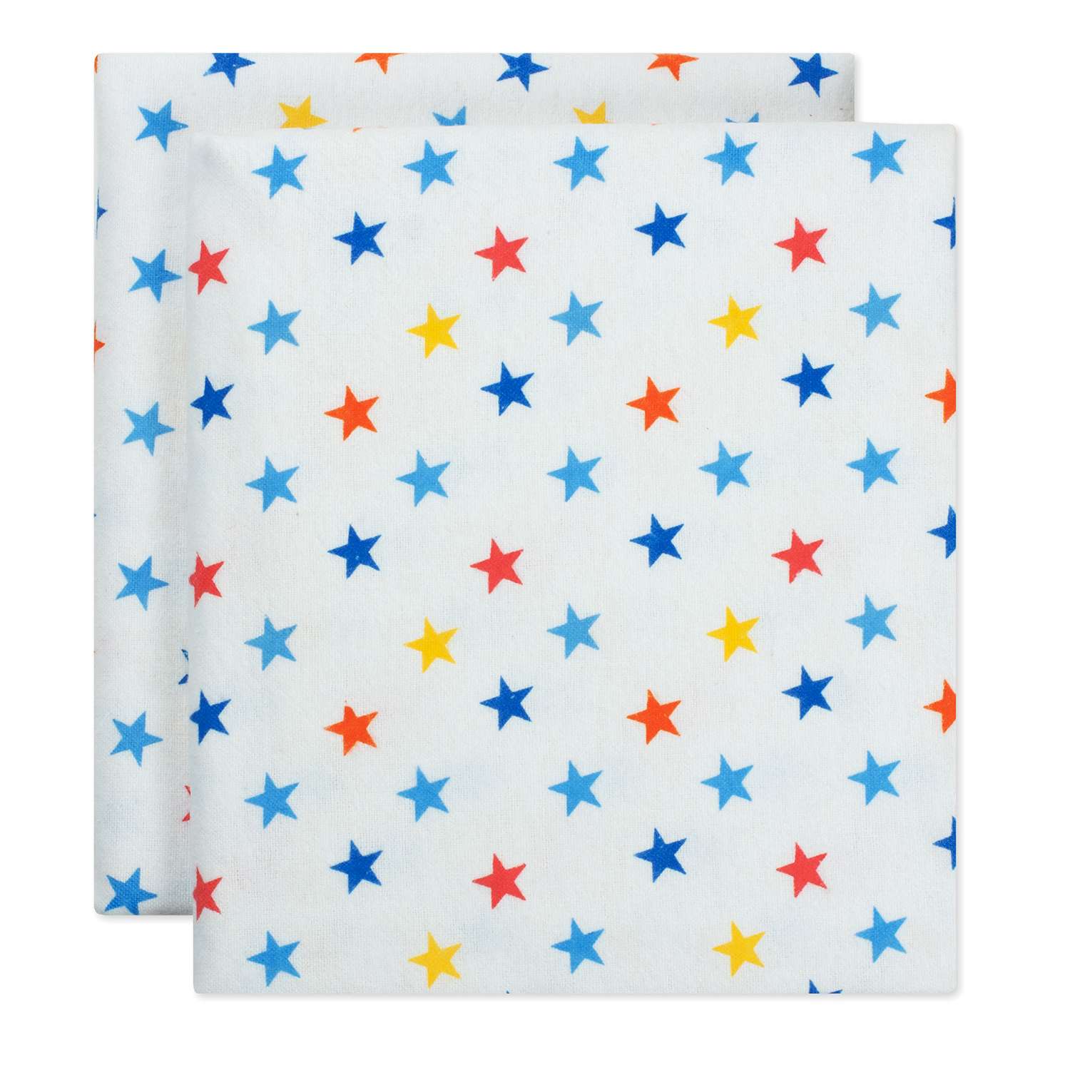 Пеленки фланелевые Чудо-чадо для новорожденных «Тренды» 85х120см Звезды синие 2 шт - фото 2