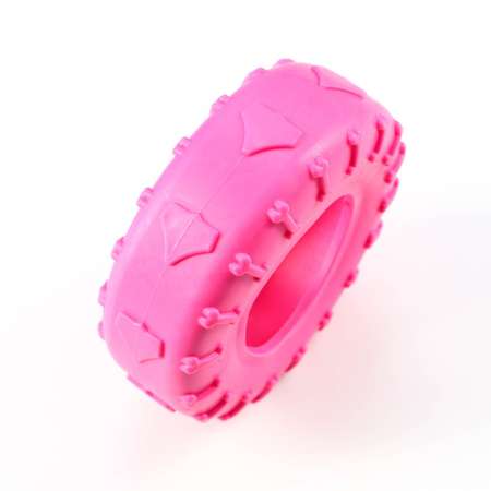 Игрушка Пижон жевательная для собак «Шина» 9 см розовая