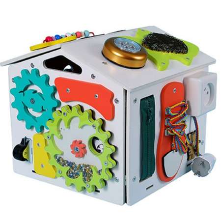 Бизиборд KimToys Домик со светом Малышок игрушка для девочек и мальчиков