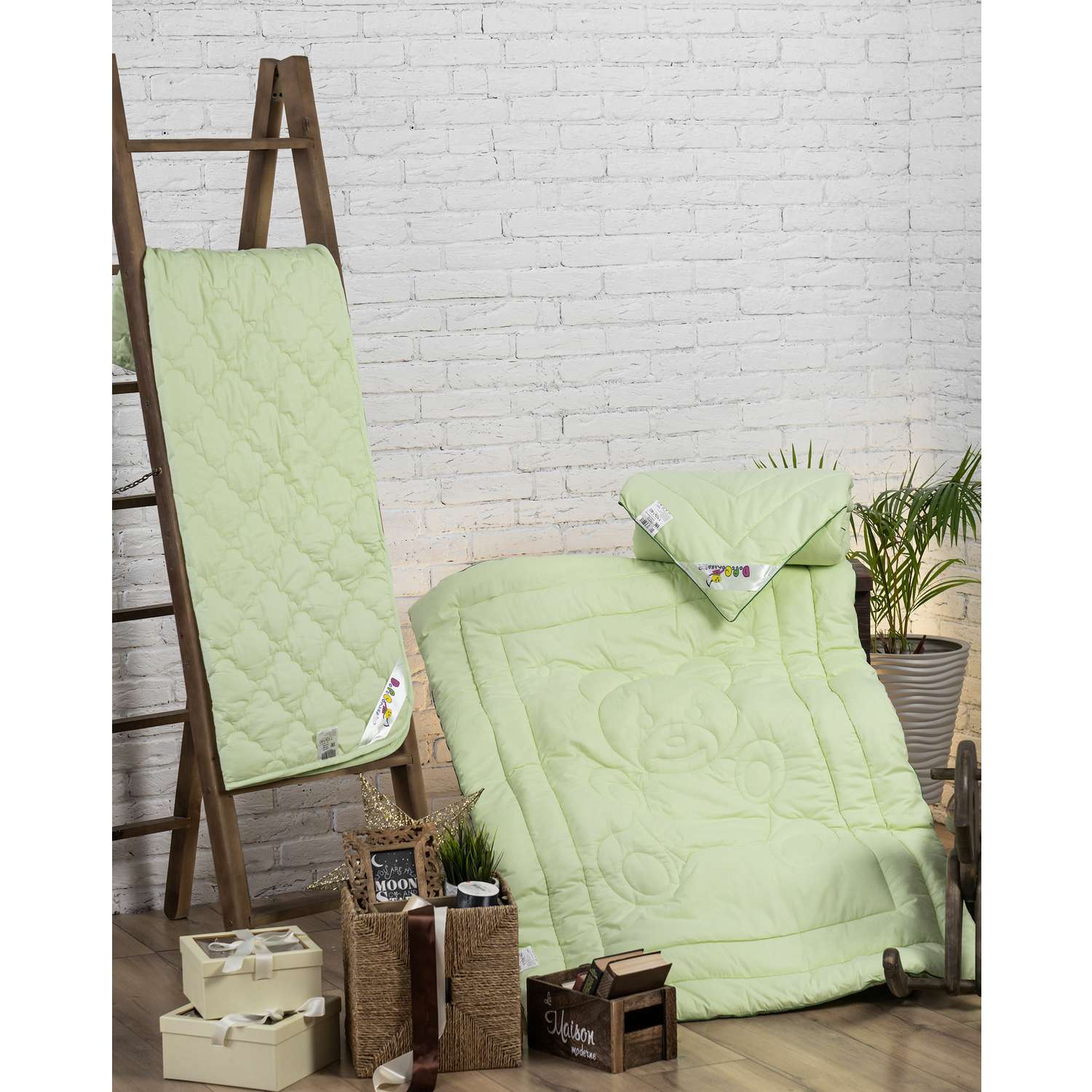 Одеяло Sn-Textile детское в кроватку бамбук 110х140 см теплое - фото 3