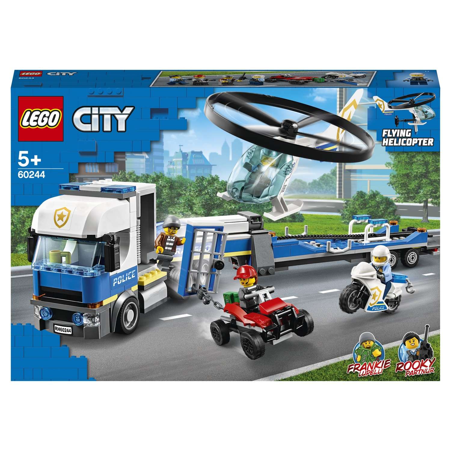 Конструктор LEGO City Police Полицейский вертолетный транспорт 60244 - фото 2