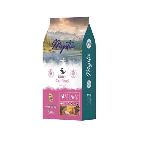 Корм для котят Mystic 1.5кг Kitten Cat Food Chicken с курицей