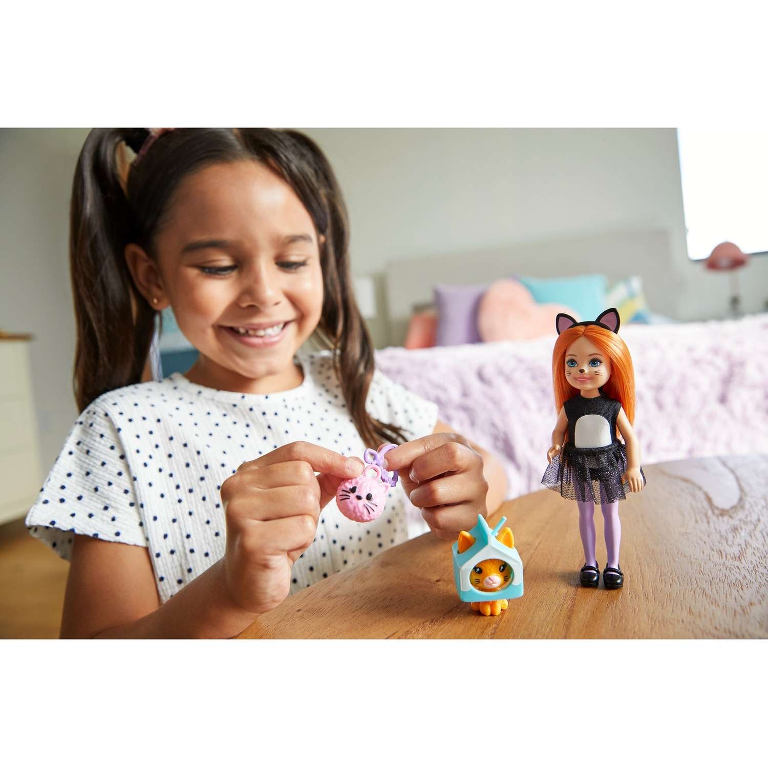 Кукла Barbie Семья Челси в тематическом костюме Кошка GJW29 GHV69 - фото 7