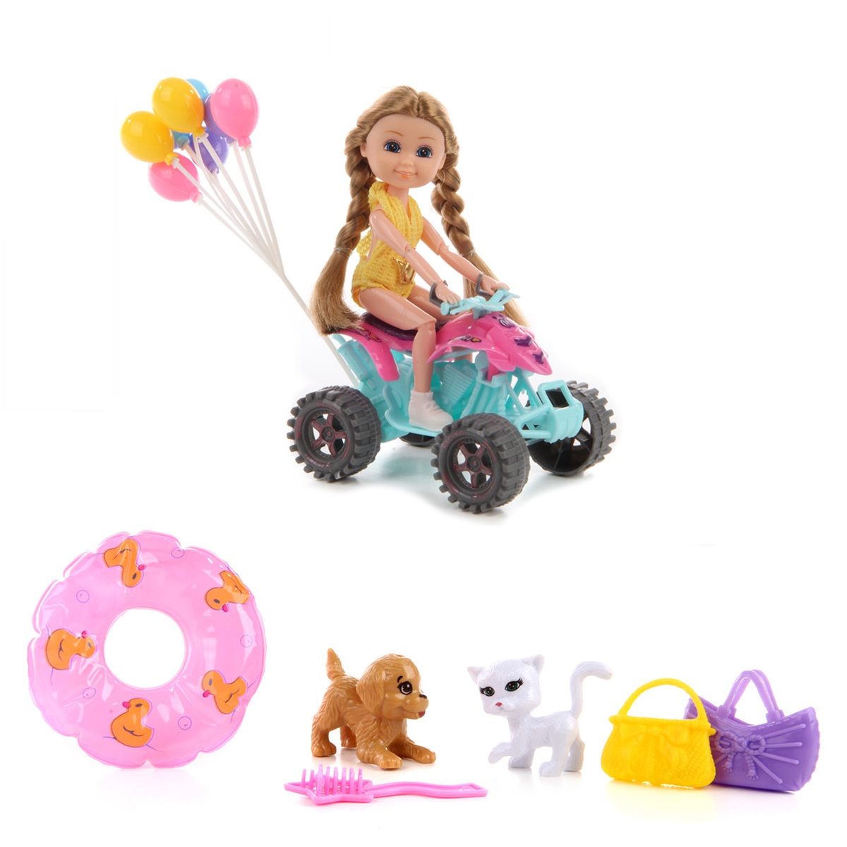 Кукла с аксессуарами Veld Co летняя поездка на квадроцикле 106424 - фото 3