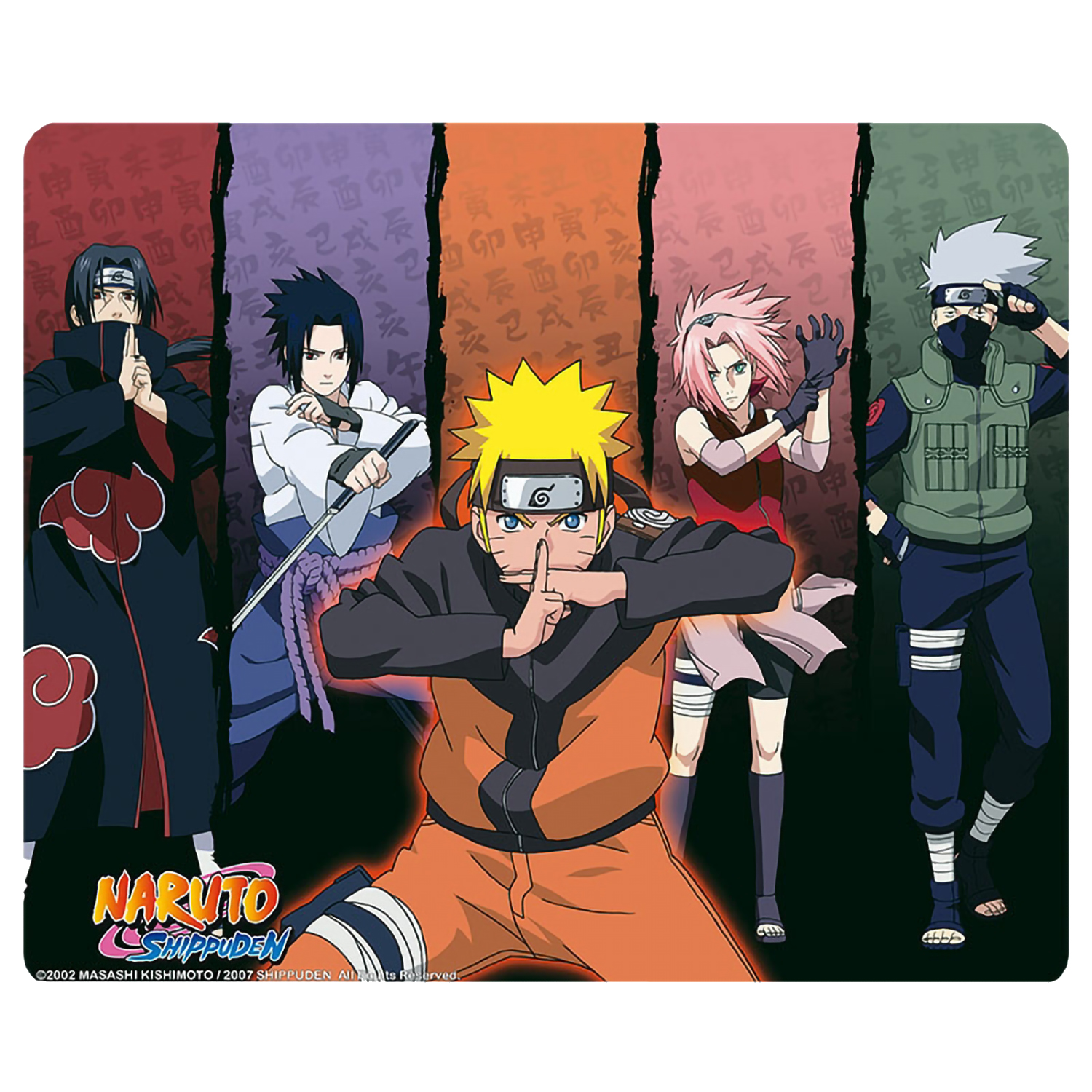 Коврик для мыши ABYStyle Naruto SHIPPUDEN Flexible mousepad Group 23.5x19.5 см - фото 1