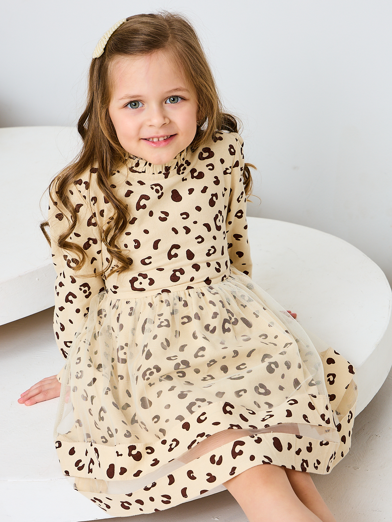 Платье Mil Art kids 1902201535DRESS-SETKA-LEOPARD - фото 5