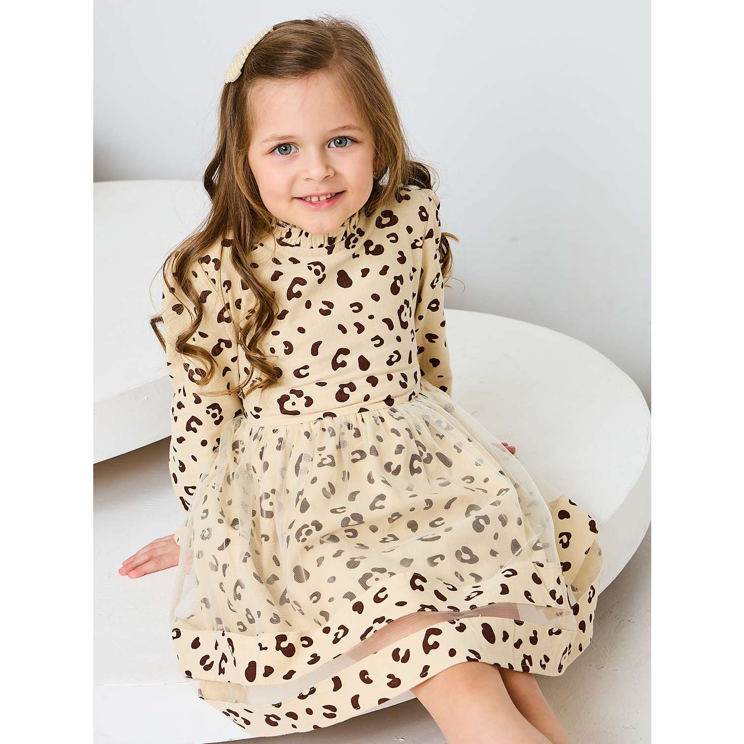 Платье Mil Art kids 1902201535DRESS-SETKA-LEOPARD - фото 5