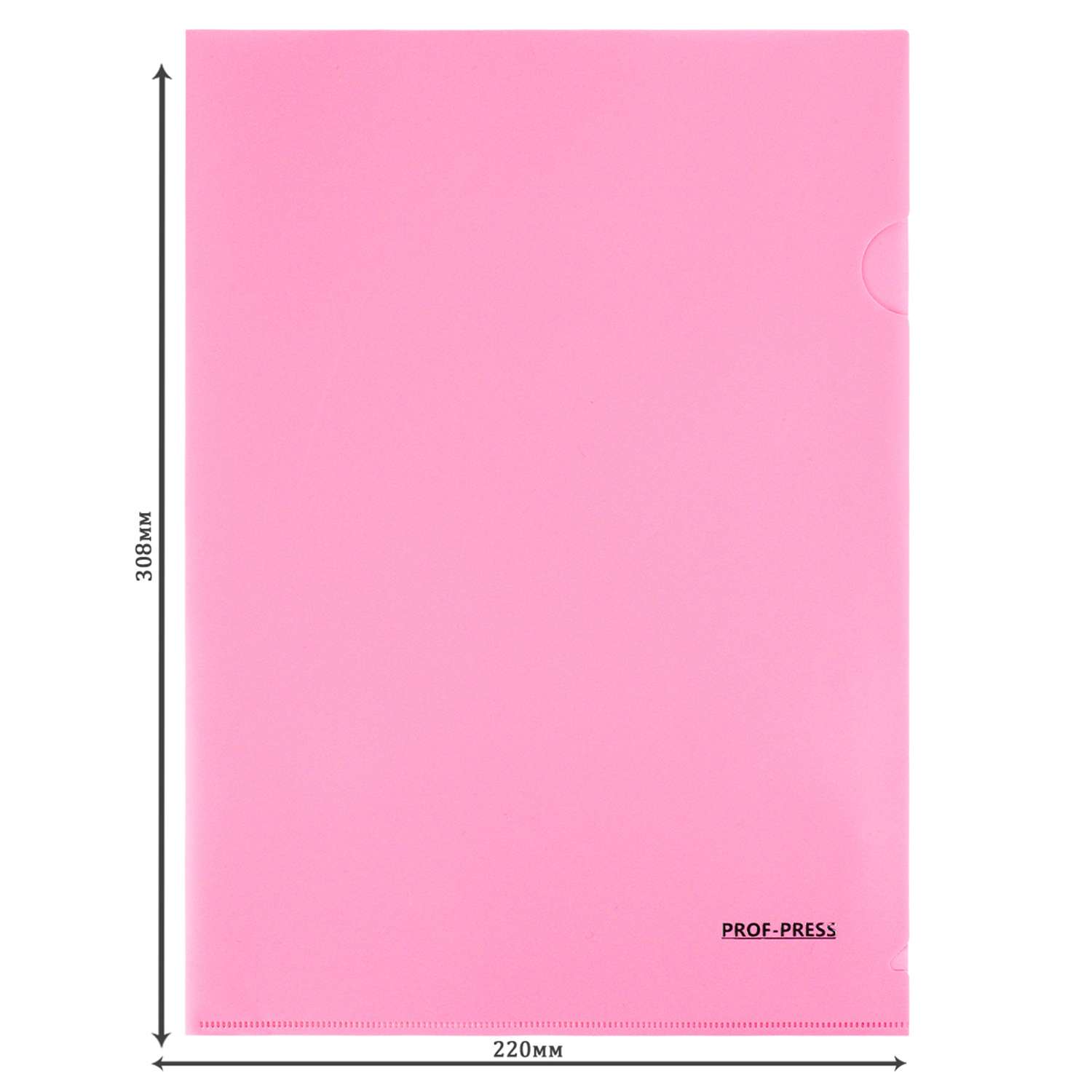 Папка-уголок Prof-Press А4 180 мкм розовый в спайке 5 штук - фото 2