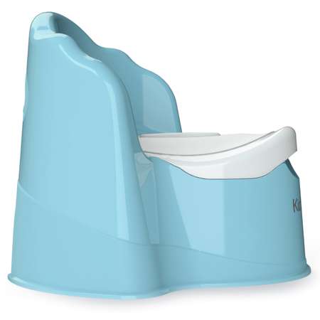 Горшок туалетный KidWick Трон с крышкой Голубой-Белый