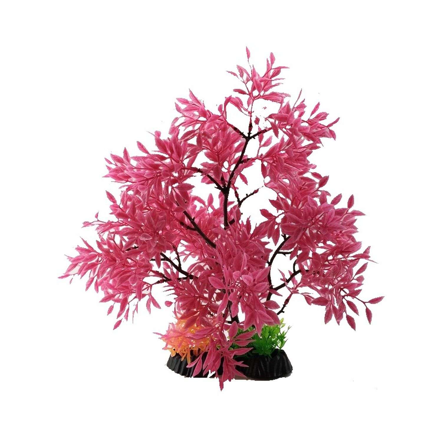 Аквариумное растение Rabizy Искусственное дерево 13х32 см розовое - фото 1